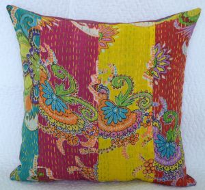 patchwork kantha cushion covers